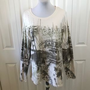 Sonoma San Fransico Long Sleeve Tee Shirt sz 1X